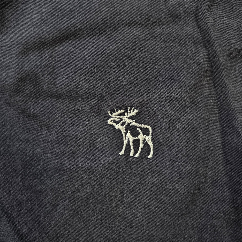 Abercrombie & Fitch Mens 33 Grey Moose Print Heavyweight Cotton Chino Shorts - Picture 4 of 9